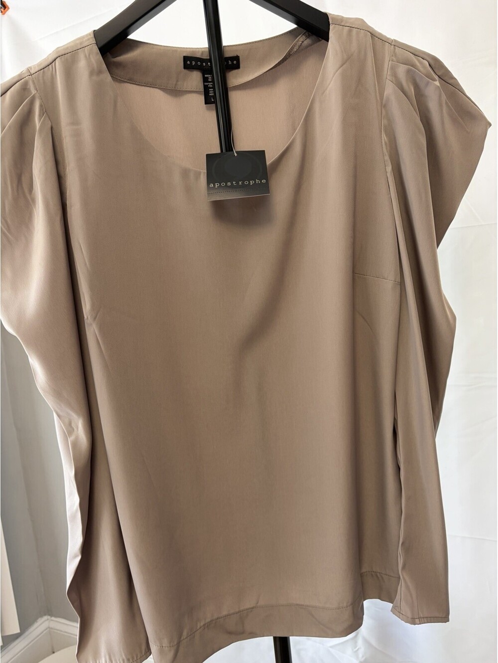 Apostrophe Gray Long Sleeve Women’s Top Size L